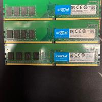 Ram DDR4 3x8GB Crucial 2400Mhz Tot 24GB