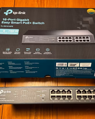 Switch TP-Link TL-SG1016PE 16 porte Gbts - 8 POE+