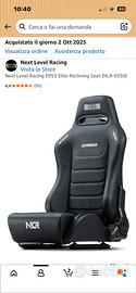 NLR ERS3 Elite Sim Racing Seat – Come nuovo