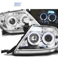 FARI PER TOYOTA HILUX 05-11 LED OCCHI ANGEL CROMAT