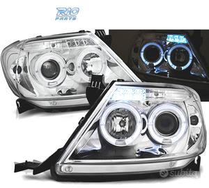 FARI PER TOYOTA HILUX 05-11 LED OCCHI ANGEL CROMAT