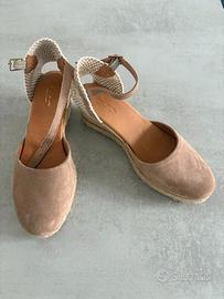 Sandalo stile espadrillas con zeppa donna