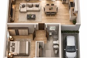 Bilocale con posto auto disponibile subito