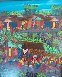 Haitian Art, acrilico su masonite (Artibonite), 19