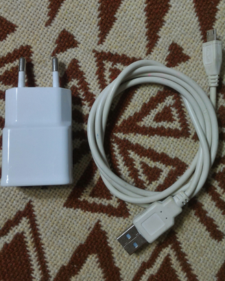 Alimentatore Samsung + Cavo USB (Bianco)