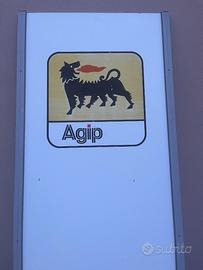 Insegna AGIP in alluminio | Vintage Petroliana