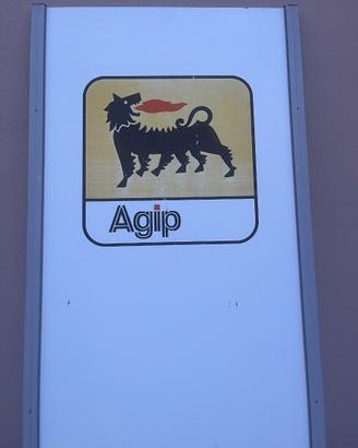 Insegna AGIP in alluminio | Vintage Petroliana