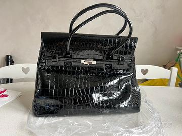 Borsa nuova in pelle di coccodrillo