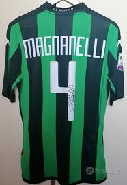 Maglia Sassuolo 2016 Match Worn Magnanelli + firma
