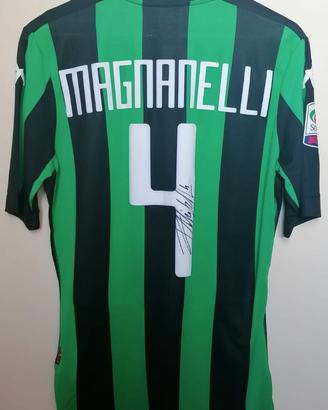 Maglia Sassuolo 2016 Match Worn Magnanelli + firma