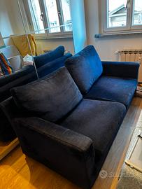 DIVANO DUE POSTI BLU