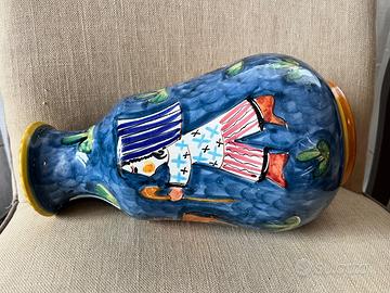 Vaso ceramica De Marinis Vietri h. 30