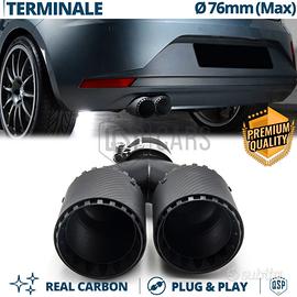Terminale Scarico Nero DOPPIO Y in Vero Carbonio