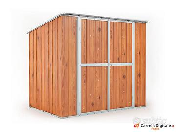 Casetta in lamiera box Acciaio 231x175 fin legno
