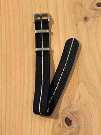 Cinturino in corda NATO 18mm Nero/Giallo
