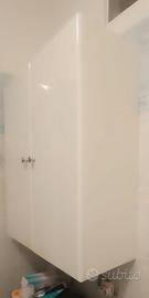 Armadietto pensile e mobile bagno con vaschetta 