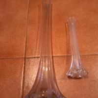 Coppia di vasi in vetro