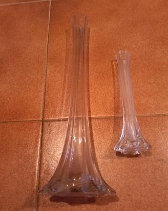 Coppia di vasi in vetro