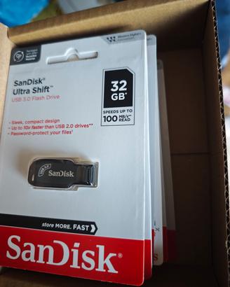 Pennette USB 3.0 SanDisk Ultra Shift 32GB - Nuove 