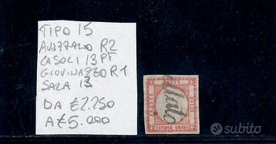 5 GRANA SVOLAZZO TIPO 15 DA 13 PUNTI A R2 € 2.250/