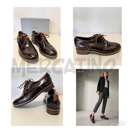 SCARPE D STRINGATE CATERINA C MARRONE BRONZO PUNTA