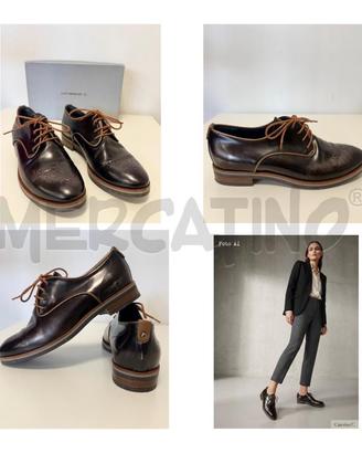 SCARPE D STRINGATE CATERINA C MARRONE BRONZO PUNTA