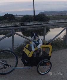 Carrellino bicicletta trasporto cani e oggetti