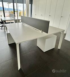 Scrivania ufficio due posti.  Biianca Citterio