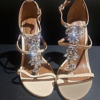 Sandalo gioiello color champagne n. 38 Carrano