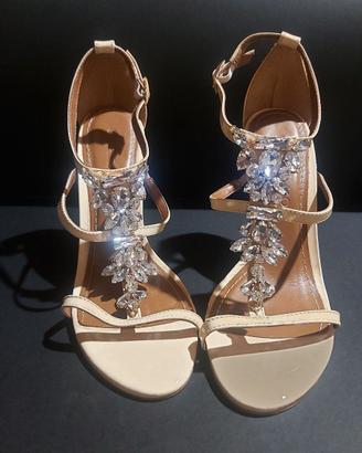 Sandalo gioiello color champagne n. 38 Carrano