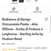 Radiatore di Design Orizzontale  hudson reed