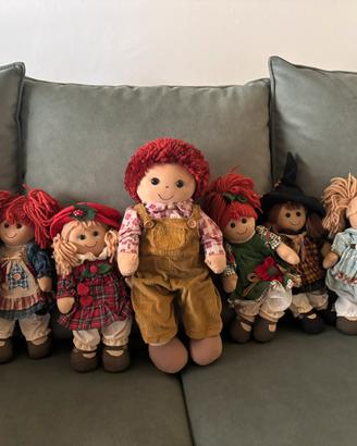 Lotto 8 bambole di pezza originali My Doll vintage