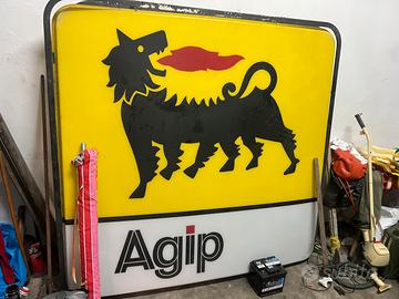 Insegna bifacciale AGIP