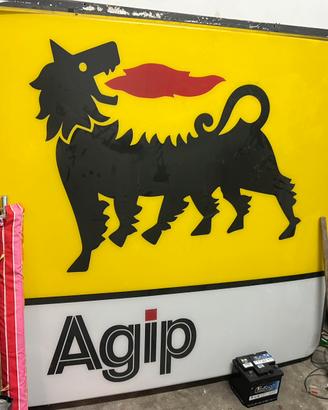 Insegna bifacciale AGIP