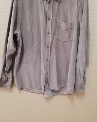 camicia uomo in velluto marroncino chiaro