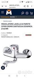 Miscelatore lavello a parete syrio cromo 