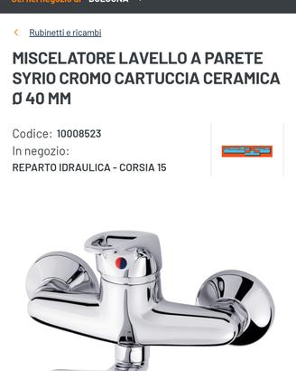Miscelatore lavello a parete syrio cromo 