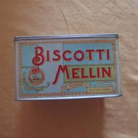 Scatola latta biscotti Mellin anni 70