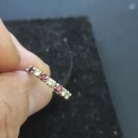 veretta in oro18k con diamanti e rubini 