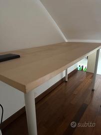 Set Scrivania Legno Ikea con Sedia Girevole