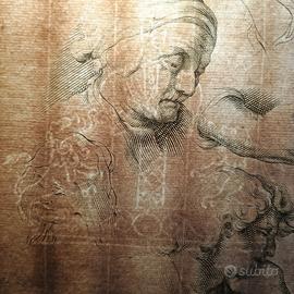 stampa antica  foglio filigrana timbro a secco 