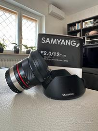 Obiettivo SAMYANG 12 f 2.0 Fuji