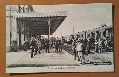 Cartolina Terni stazione ferroviaria