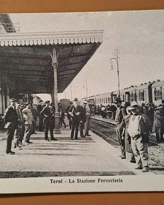 Cartolina Terni stazione ferroviaria
