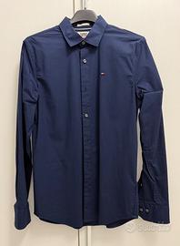 Camicia Tommy Jeans taglia Small, slim fit blu