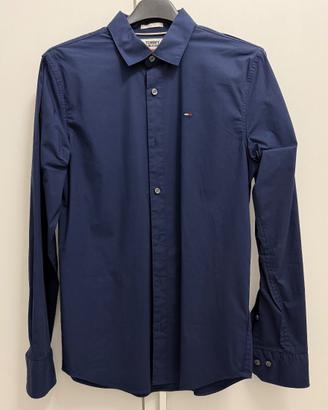 Camicia Tommy Jeans taglia Small, slim fit blu