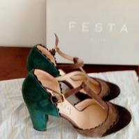 Scarpe décolleté donna, modello a T, n. 39