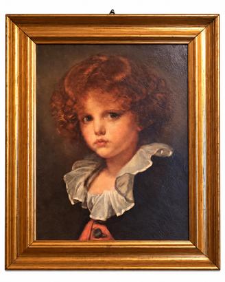 Quadro vintage Petit Garçon au gilet rouge