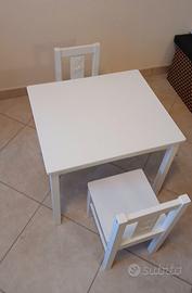 Tavolo e due seggioline bambino Ikea