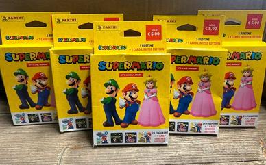 Blister da 5 bustine Supermario panini figurine